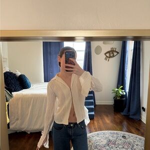 Princess Polly White Casual front clasp Shirt